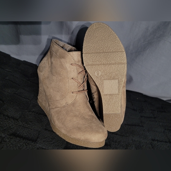 Target Women's Suede Tan Ankle Booties - Picture 5 of 6
